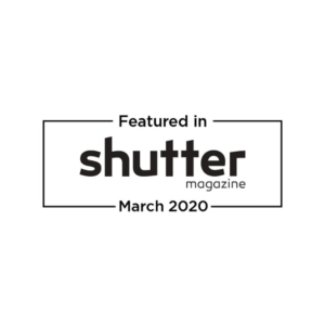 Featured in Shutter Magazine badge March 2020.