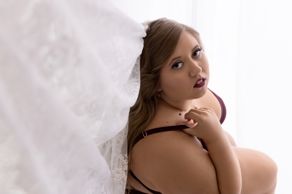 Woman in lingerie with soft lighting